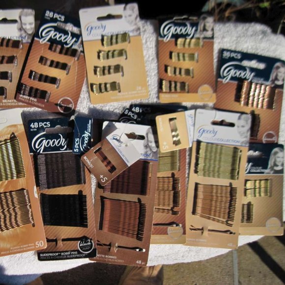 Goody Colour Collection Bobby Slide Hair Pins Bobbies Brunette Blonde Black Mini - Picture 1 of 16